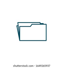 File line style icon design, Document data archive storage organize business office and information theme Vector illustration