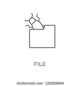 File linear icon. File concept stroke symbol design. Thin graphic elements vector illustration, outline pattern on a white background, eps 10.