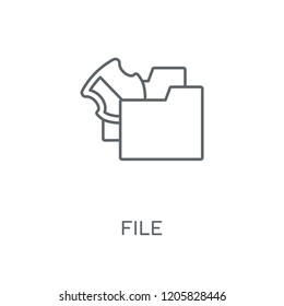 File linear icon. File concept stroke symbol design. Thin graphic elements vector illustration, outline pattern on a white background, eps 10.