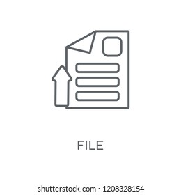 File linear icon. File concept stroke symbol design. Thin graphic elements vector illustration, outline pattern on a white background, eps 10.