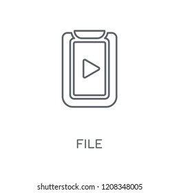 File linear icon. File concept stroke symbol design. Thin graphic elements vector illustration, outline pattern on a white background, eps 10.