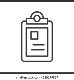 file linear icon. Thin line illustration. Vector isolated outline drawing