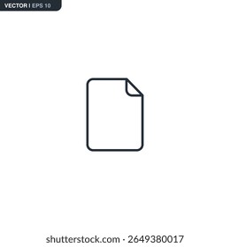 Fichier, signe de style linéaire pour concept mobile et web design. Symbole, illustration logo. Graphiques d'Image vectorielle au pixel près