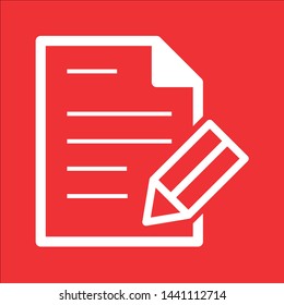 File, list icon, stock vector illustration, EPS10.