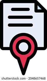 file location vector line colour icon
