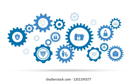 File lock icon. From cyber security set