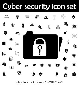 File lock icon. Cyber security icons universal set for web and mobile