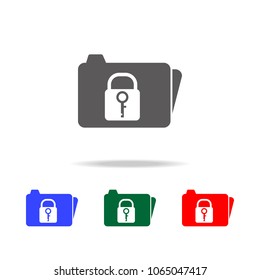 File lock icon. Elements of cyber security multi colored icons. Premium quality graphic design icon. Simple icon for websites, web design, mobile app, info graphics on white background