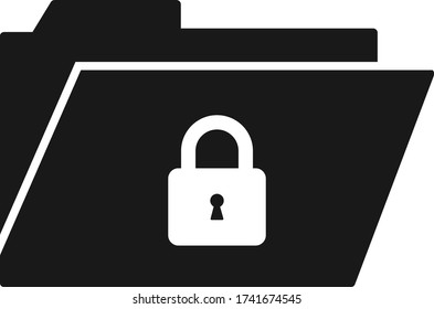 file lock icon. lock folder icon