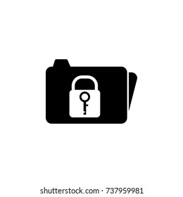 File lock icon on white background