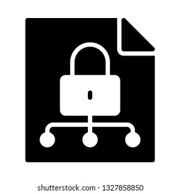file lock network glyph icon