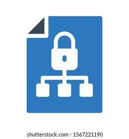 file  lock vector glyph colour icon 