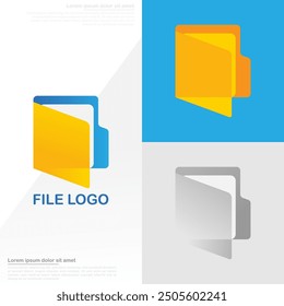 file logo with gradient colors in a modern abstract style