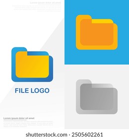 file logo with gradient colors in a modern abstract style