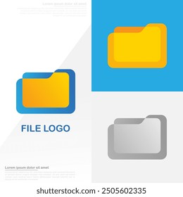 file logo with gradient colors in a modern abstract style