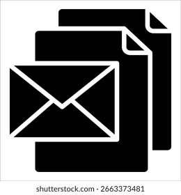 Elemento de icono de correo de archivo para diseño