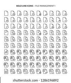 File management 1, bold line icons. The illustrations are a vector, editable stroke, 48x48 pixel perfect files. Crafted with precision and eye for quality.