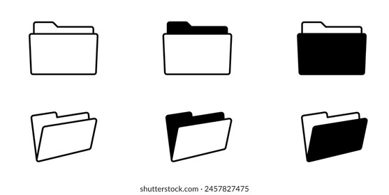 File management concept. Computer files directory, line pattern. Folders organised in a system of storage. Scheme made from empty maps. Folder with network. Computing map. Data storage.