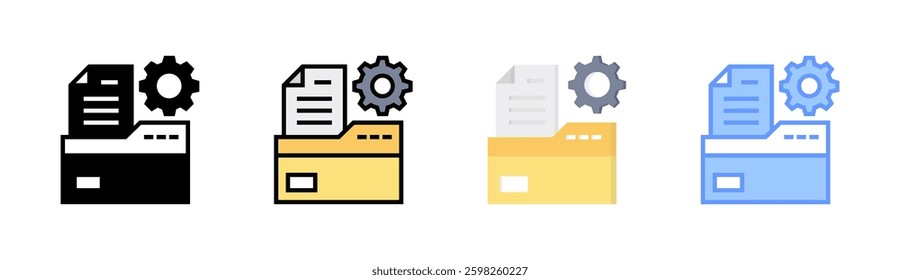 File Management Icon Element For Design