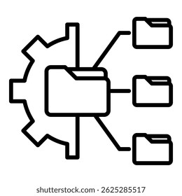 Elemento de icono de administración de archivos para diseño