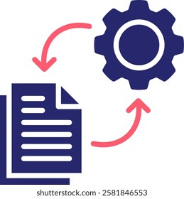 File Management Icon Fill Vector Illustration