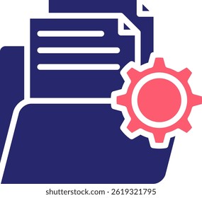 File Management Icon Fill Vector Illustration