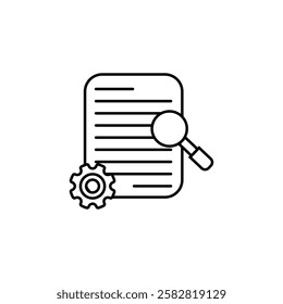File Management icon Flat isolated outline sign