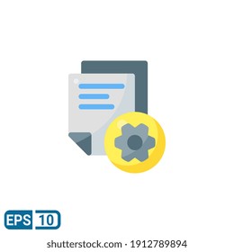 file management icon in flat style isolated on white background. vector illustration for website and user interface. EPS 10