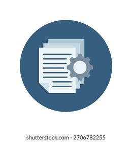 File Management Icon Flat Vector Illustration
