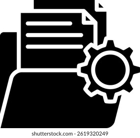 File Management Icon Glyph Vector Illustration