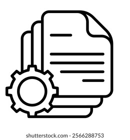 File Management icon line vector illustration