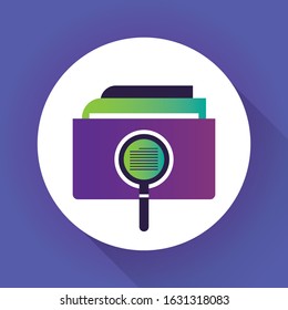 File management icon on gradient color