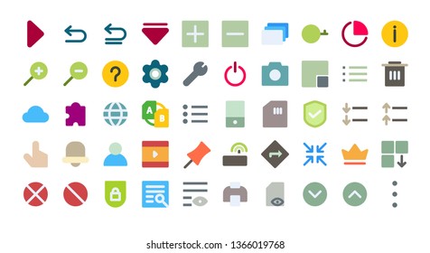 File Management icon set with flat style vector illustration