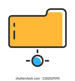 File management line icon. Folder logo. Vector illustartion