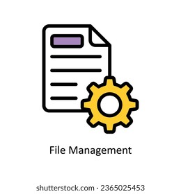 File Management vector Fill outline icon illustration. EPS 10 File.