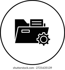 Icono de Vector de administración de archivos. Se puede utilizar para aplicaciones de impresión, móviles y de Web.