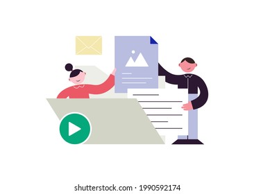 Leyenda del vector de administración de archivos - Ilustración 