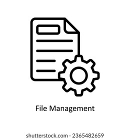 File Management vector  outline icon illustration. EPS 10 File.