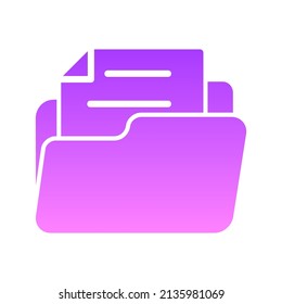 File Manager Glyph Gradient icon Design