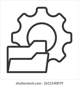 File Manager Icon Vector Illustration Outline
