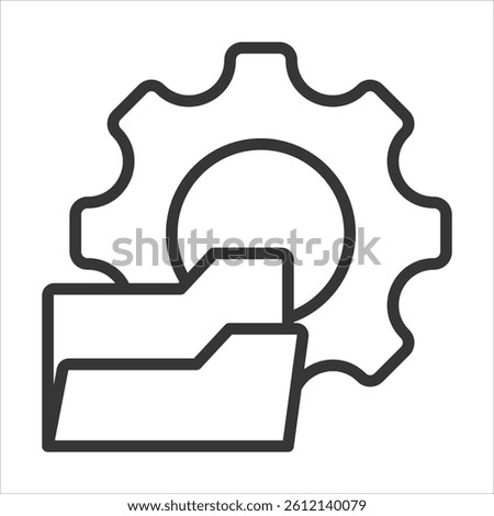 File Manager Icon Vector Illustration Outline