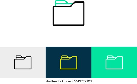 icono vectorial de línea del administrador de archivos - vectorial de icono ui