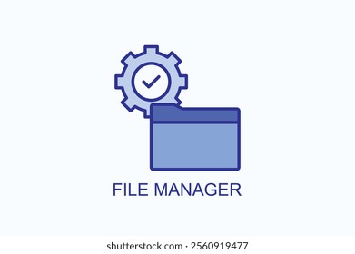 File Manager vector, icon or logo sign symbol illustration