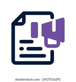 icono de marketing de archivos. icono de vector de tono dual para su sitio web, móvil, presentación y diseño de logotipo.