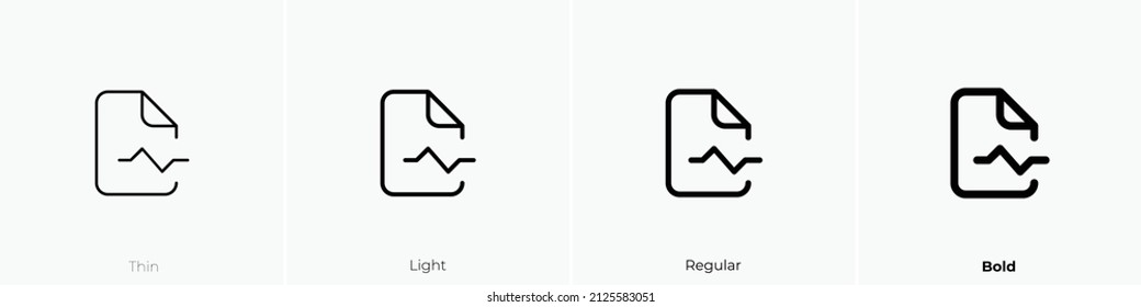 file medical alt icon. Thin, Light Regular And Bold style design isolated on white background