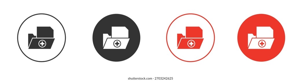Pictograma sólido del icono médico del archivo. Vector aislado ilustración