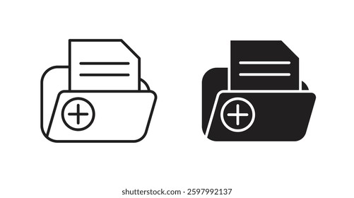 File medical line icon vector set.