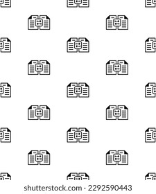 File Merge Icon Seamless Pattern, Combine, Join Together Multiple Files Into One Single File Vector Art Illustration