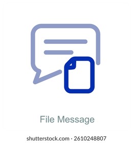 File Message and communication icon concept