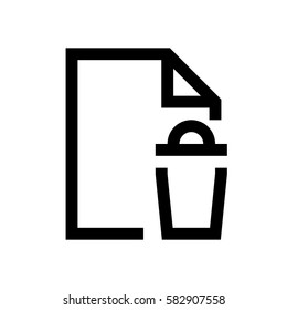 File mini line, icon, background and graphic. The icon is black and white, linear  flat, vector, pixel perfect, minimal, suitable for web and print. 